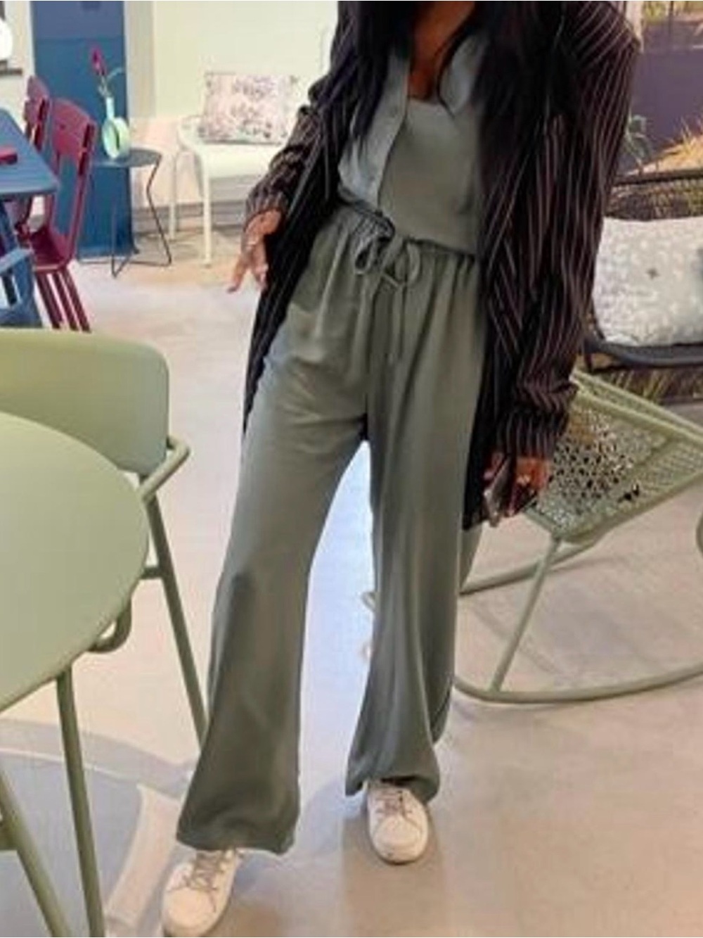 Zara Matching Set in Sage Green NWT